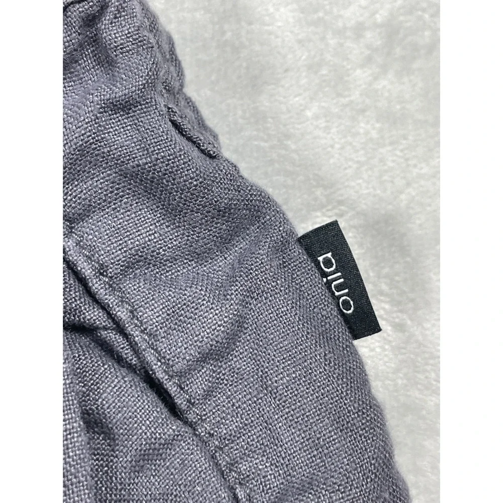 Onia Linen Pants Men XXL Gray Drawstring Elastic Waist Casual Beach Lightweight